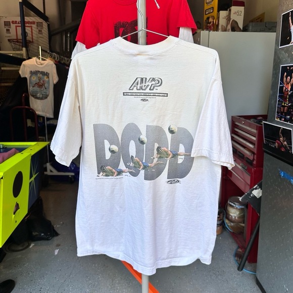 Fruit Of The Loom White Autographed Sports Graphic Vintage TShirt Large - Picture 6 of 8